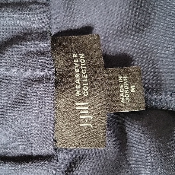 J. Jill Wearever Navy Blue Pull-on Pleated Trousers Size Medium - Picture 6 of 7